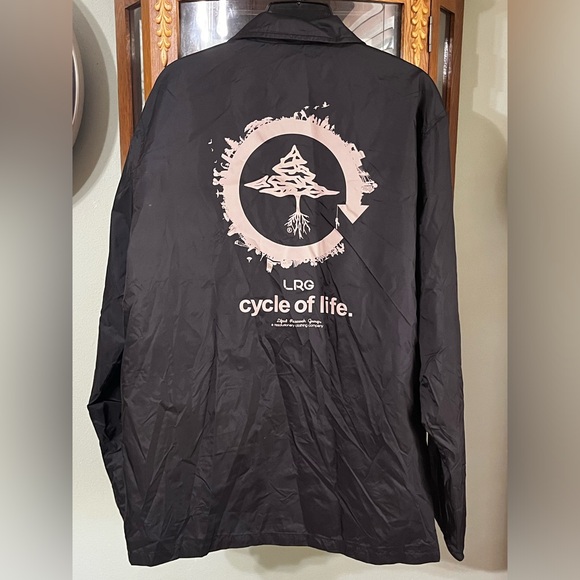 Mens LRG Lifted Research Group Graphic Nylon Windbreaker Lightweight - Picture 1 of 7